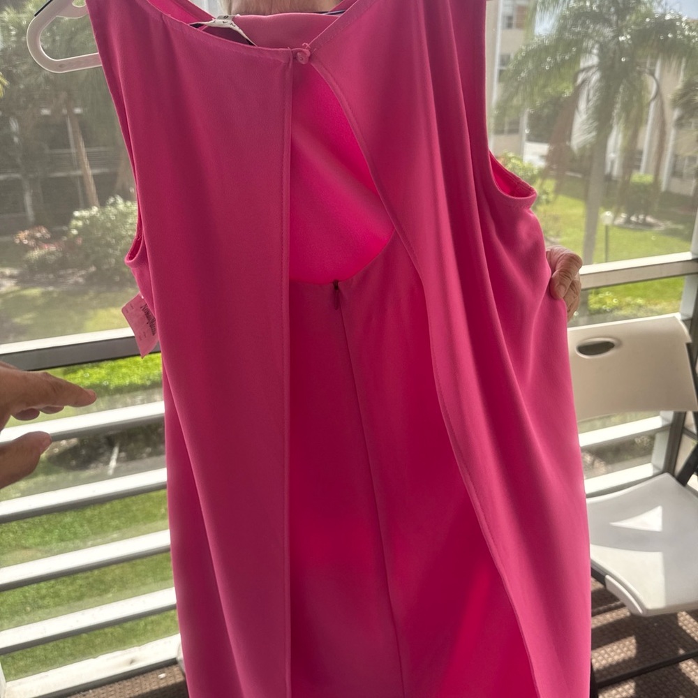 Neiman Marcus Pink Sleeveless Sundress for Wedding Guest
